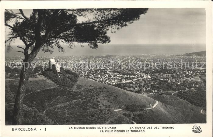 Barcelona Cataluna La ciudad desde el Tibidabo