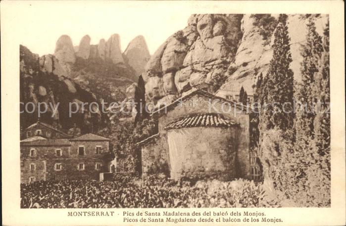 Montserrat Kloster Pics de Santa Madalena des del balco dels Monjos