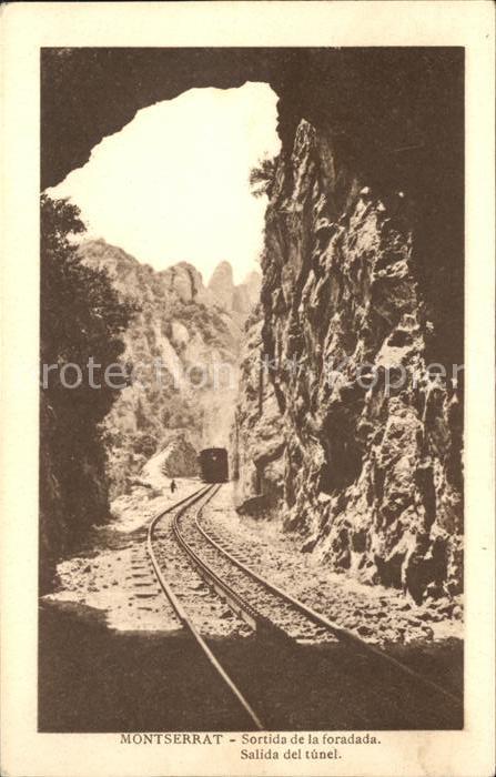 Montserrat Kloster Sortida de la foradada salida del tunnel