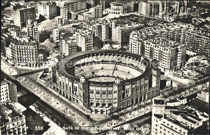 Barcelona Cataluna Plaza de toros monumental desde el aire