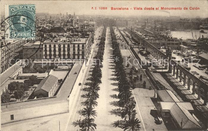 Barcelona Cataluna El Monumento de Colon