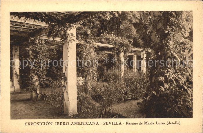 Sevilla Andalucia Parque de Maria Luisa Exposicion Ibero-Americana