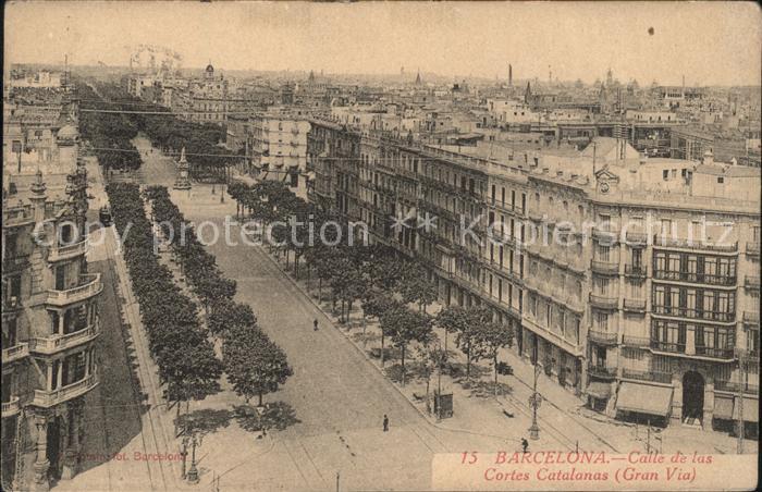 Barcelona Cataluna Calle de las Cortes Catalanas