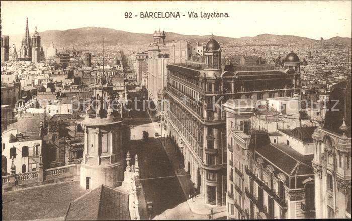 Barcelona Cataluna Via Layetana Strasse