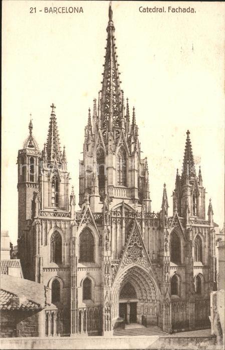 Barcelona Cataluna Catedral Fachada