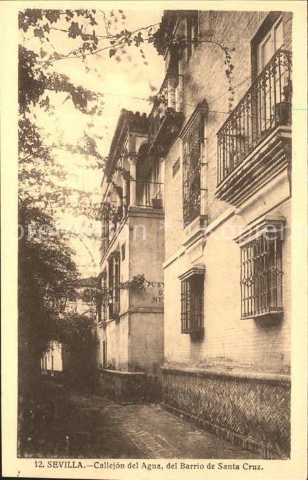Sevilla Andalucia Callejon del Agua del Barrio de Santa Cruz