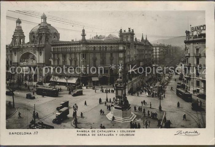 Barcelona Cataluna Rambla de Catalunya y Coliseum