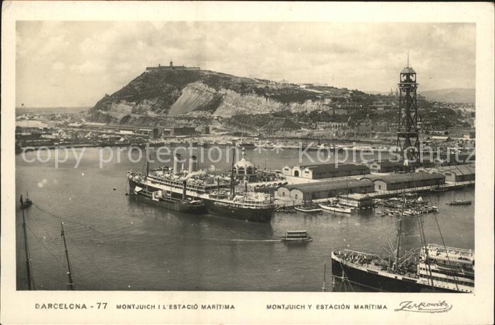 Barcelona Cataluna Montjuich y estacion Maritima