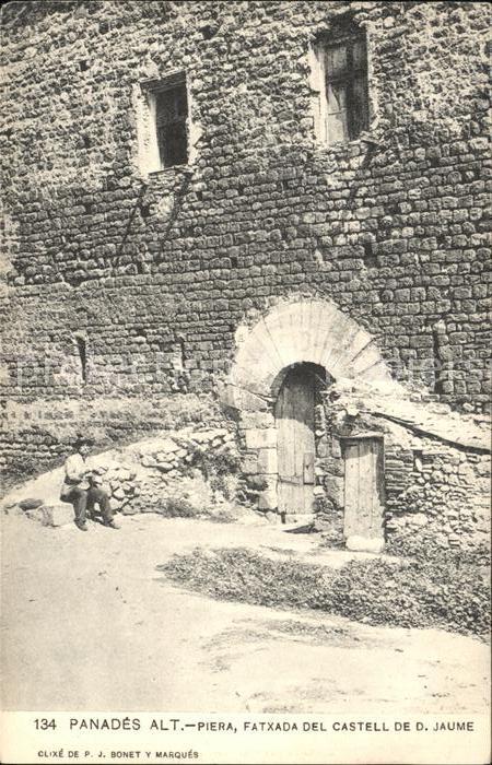Spanien Panades alt piera, fatxada del Castell de d. Jaume