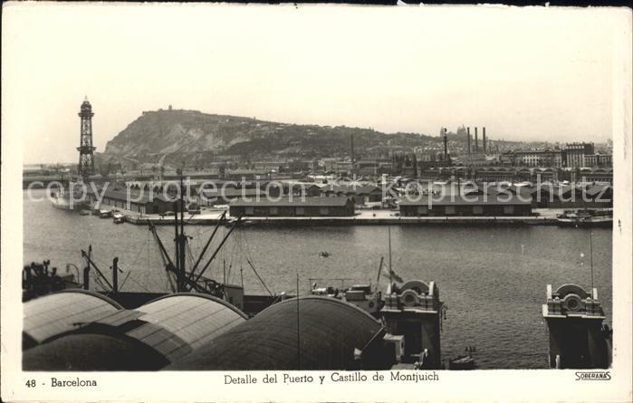 Barcelona Cataluna El Puerto y Castillo de Montjuich