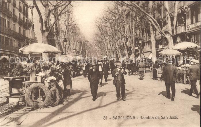 Barcelona Cataluna Rambla de san Jose