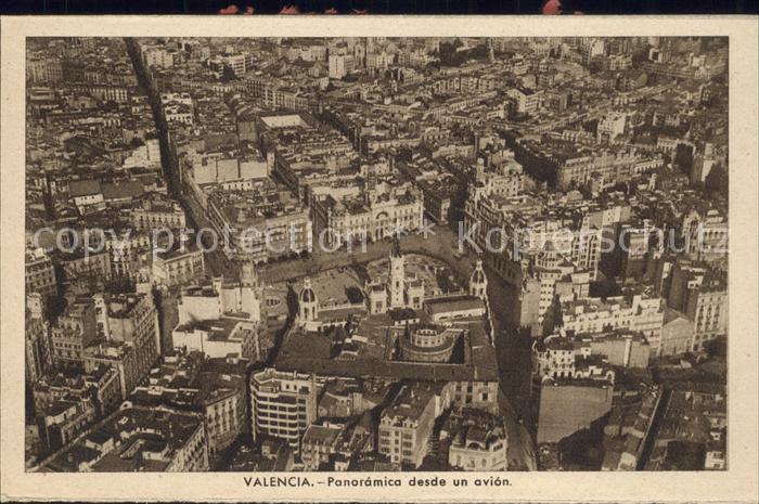 Valencia Valenciana Panoramico desde un avion la Ciudad