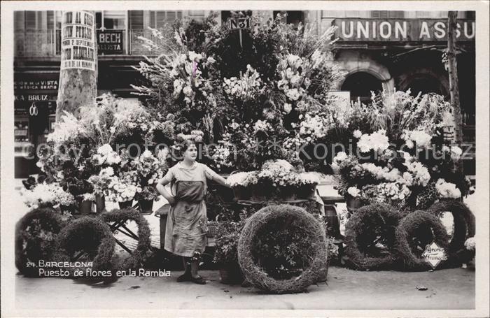 Barcelona Cataluna Pusto de Flores en la Rambla