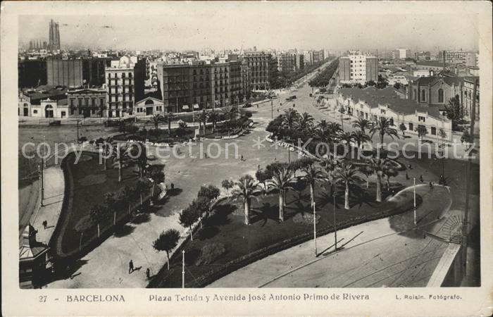 Barcelona Cataluna Plaza Teluan y Avenida Jose` Antonio Primo de Rivera