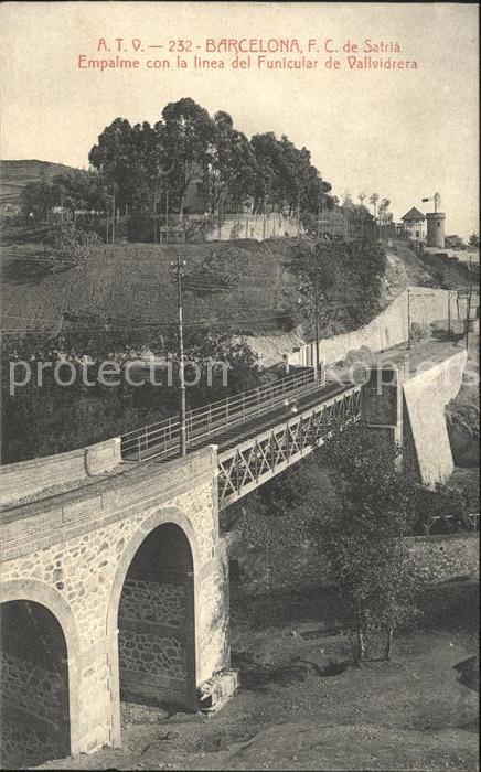 Barcelona Cataluna F.C. de Satria Empalme con la linea del Funicular de Vallvidr