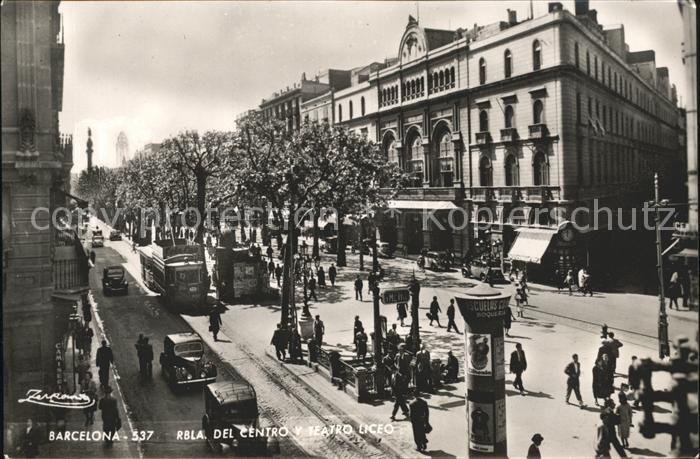 Barcelona Cataluna RBLA. del centro y Teatro Liceo