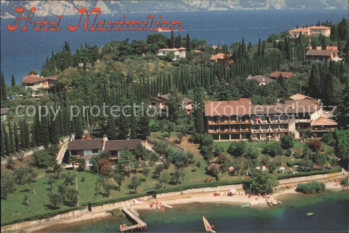 Malcesine Lago di Garda Hotel Maximilian Fliegeraufnahme