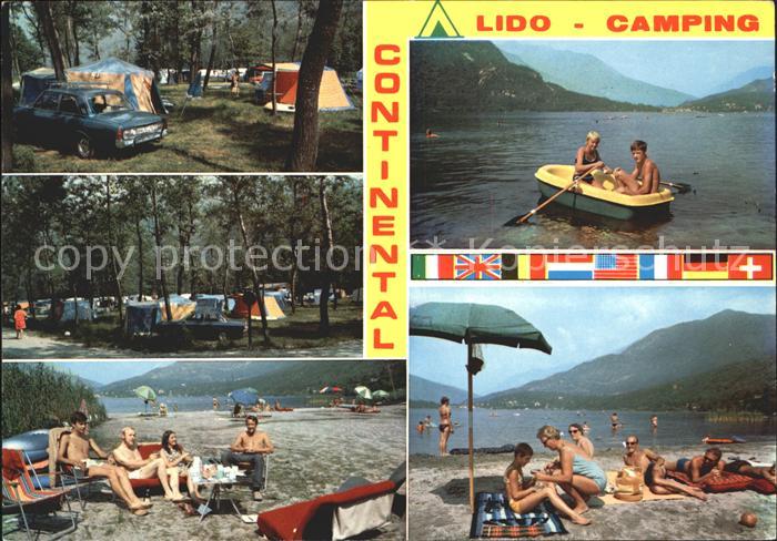 Verbania Lido Camping Continental Strandpartie Schlauchbootfahrt
