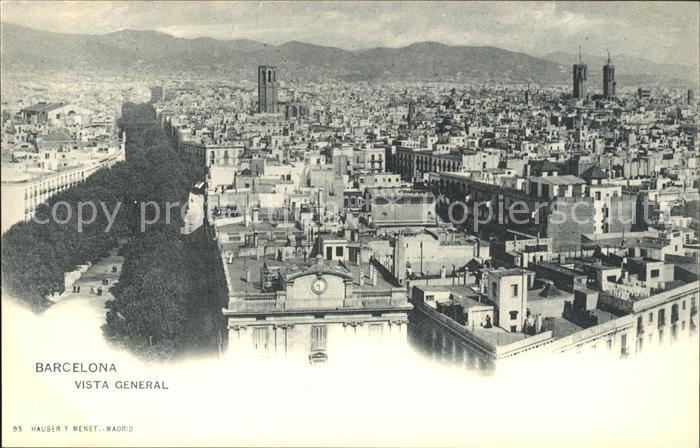 Verlag Hauser Y Menet Nr. 95 Barcelona Vista General