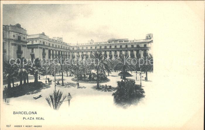 Verlag Hauser Y Menet Nr. 637 Barcelona Plaza Real