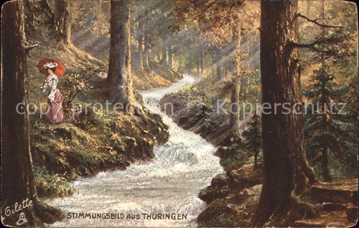 Verlag Tucks Oilette Nr. 7570 Stimmungsbild aus Thueringen