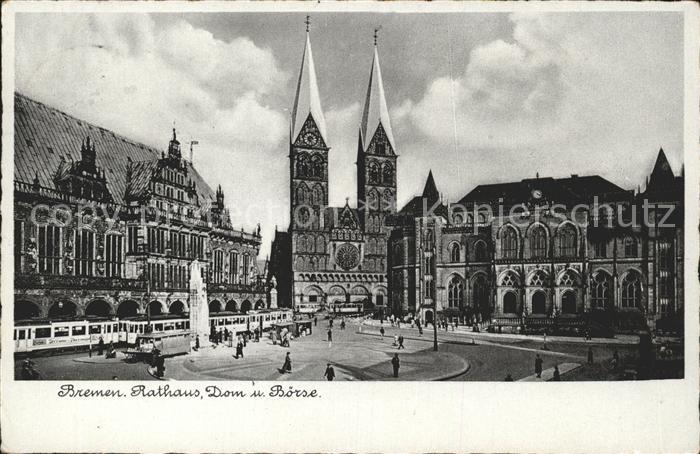 Strassenbahn Bremen Rathaus Dom Boerse
