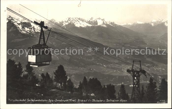 Seilbahn Patcherkofel Igls-Innsbruck Stubaier- und Sellrainer Alpen