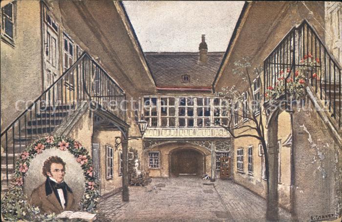 Schubert Franz Geburtshaus Wien Nussdorferstrasse 54 Kuenstlerkarte E. Graner