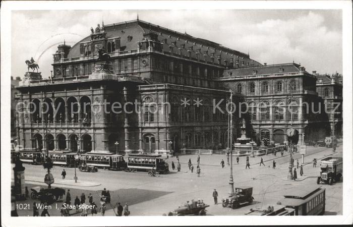 Opergebaeude Wien I. Staatsoper Strassenbahn
