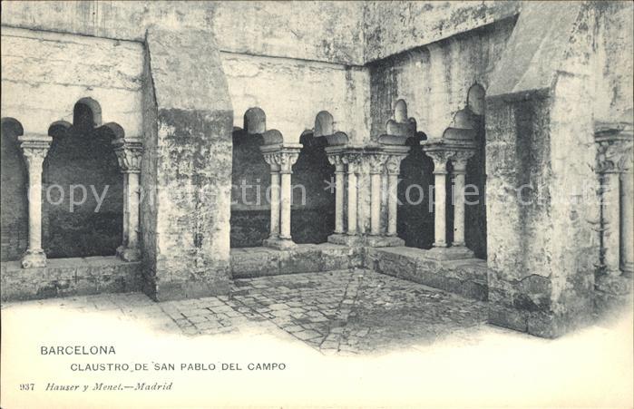 Verlag Hauser Y Menet Nr. 937 Barcelona Claustro de San Pablo del Campo
