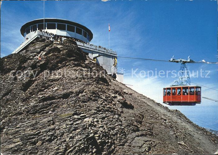 Seilbahn Schilthorn Muerren Gipfelstation Restaurant Aussichtsterrasse