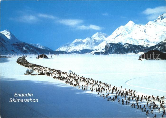 Ski-Langlauf Skimarathon Engadin Silsersee