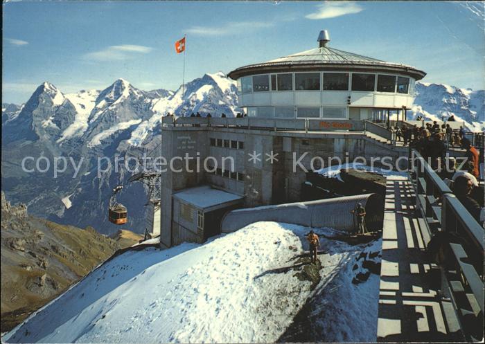 Seilbahn Schilthorn Gipfelstation Restaurant Eiger Moench Jungfrau