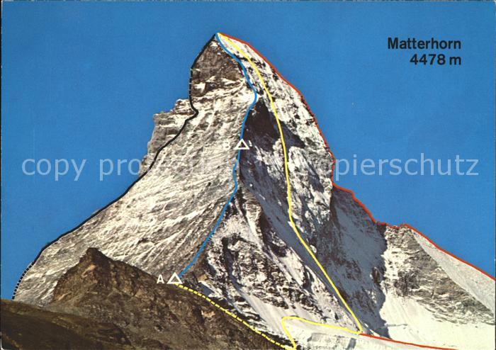 Bergsteigen Klettern Matterhorn Wallis