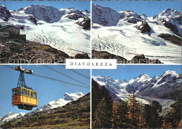 Seilbahn Diavolezza Huette Piz Palue Piz Bernina Morteratschgletscher