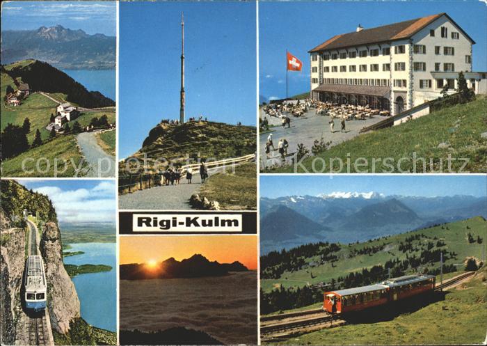 Zahnradbahn Arth-Rigi-Bahn Vitznau-Rigi-Bahn Rigisender Hotel Rigi-Kulm Zugersee