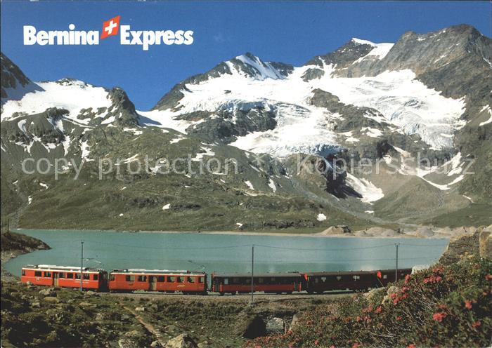 Eisenbahn Bernina-Express Rhaetischen Bahn Bernina-Pass Lago Bianco