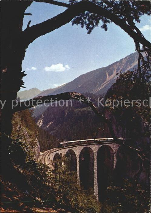 Viadukte Viaduc Landwasser-Viadukt Rhaetischen Bahn Filisur Strecke Chur-Engadin