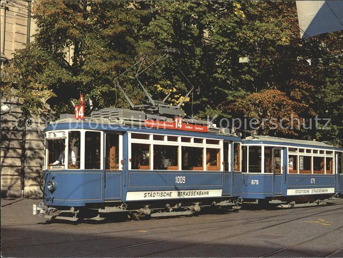 Strassenbahn Zürchertram Zweiachser-Anhängerzug Lini