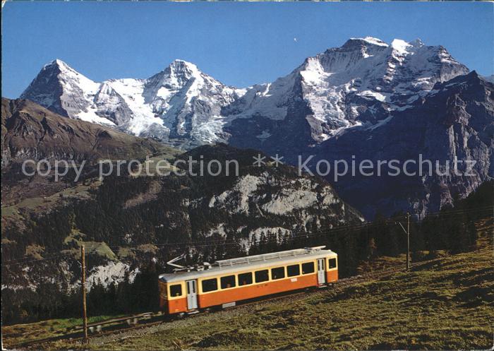 Zahnradbahn Lauterbrunnen-Muerren Eiger Moench Jungfrau