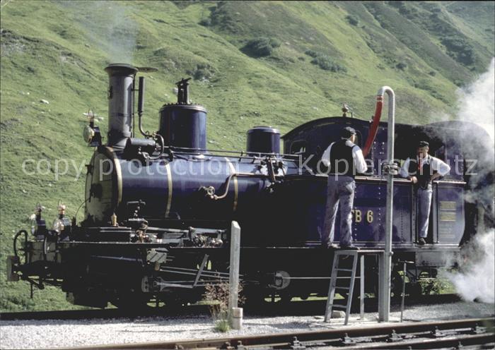 Lokomotive Dampfbahn Furka-Bergstrecke Wasserfasse