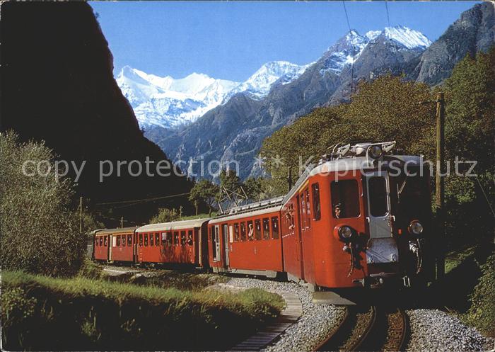 Eisenbahn Brig-Visp-Zermattbahn Glacier-Express Mattertal Wiesshorn Bishorn