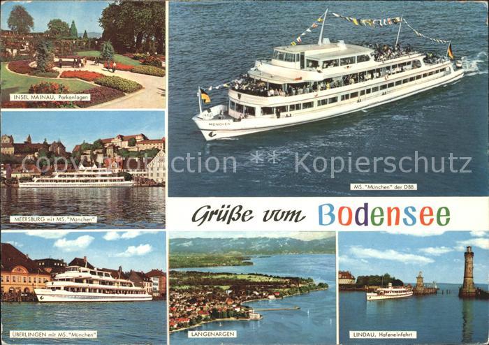 Motorschiffe MS Muenchen DBB Insel Mainau Meersburg ueberlingen Langenargen