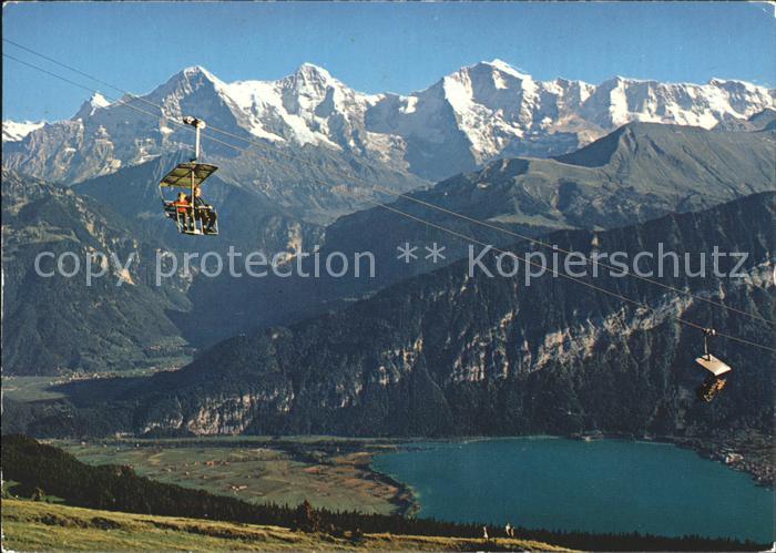Sessellift Beatenberg-Niederhorn Finsteraarhorn Eiger Moench Jungfrau Thunersee