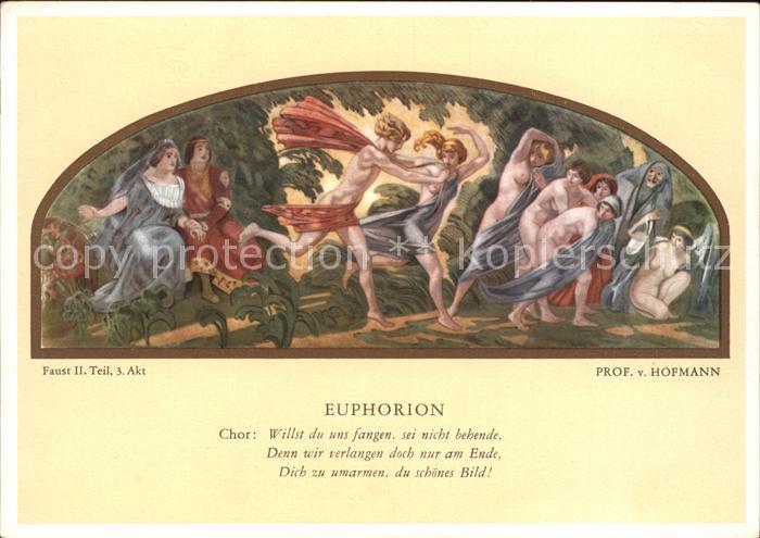 Goethe Johann Wolfgang von Faust II. Teil 3. Akt Euphorion Professor von Hofmann