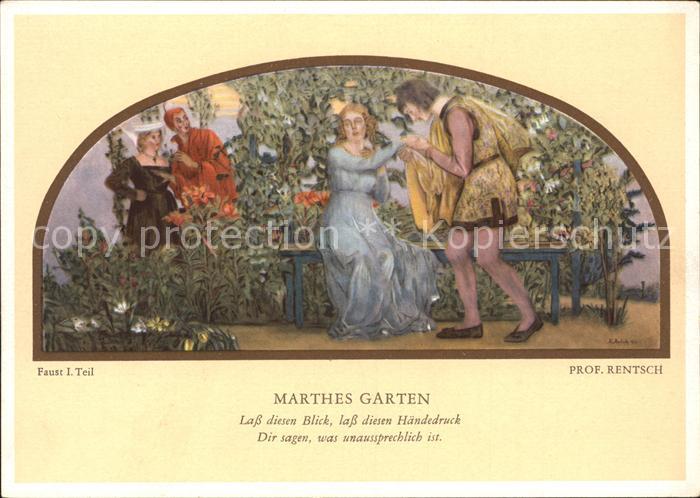 Goethe Johann Wolfgang von Faust I. Teil Marthes Garten Prof. Rentsch