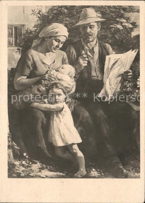 Verlag HDK Nr. 501 Richard Heymann Friedliche Stunde Familie Zeitung Pfeife