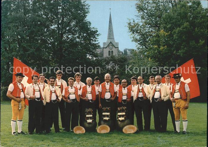 Musikanten Jodelklub Herisau-Saege Fahnen Trycheln