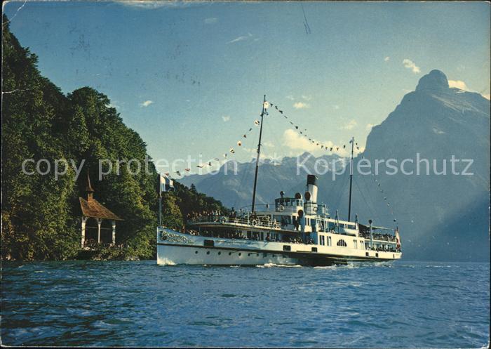Dampfer Binnenschifffahrt Urnersee Tellskapelle Gitschen