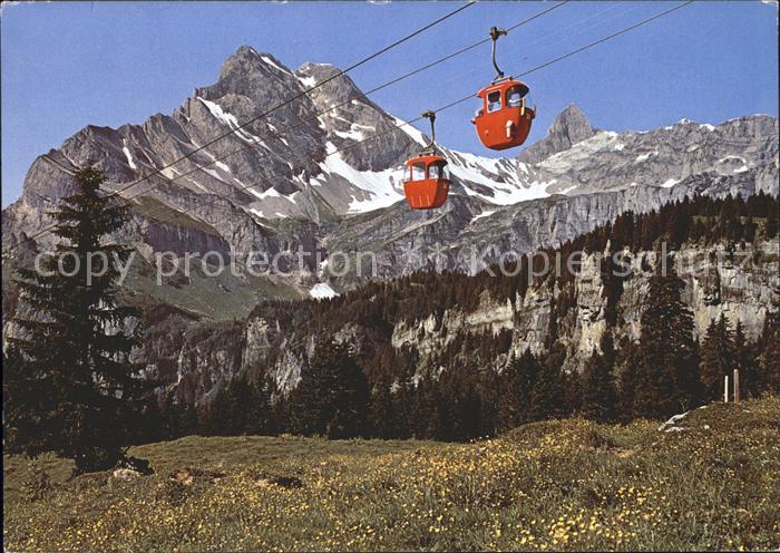 Seilbahn Grotzenbueel Ortstock Hoher Turm Braunwald